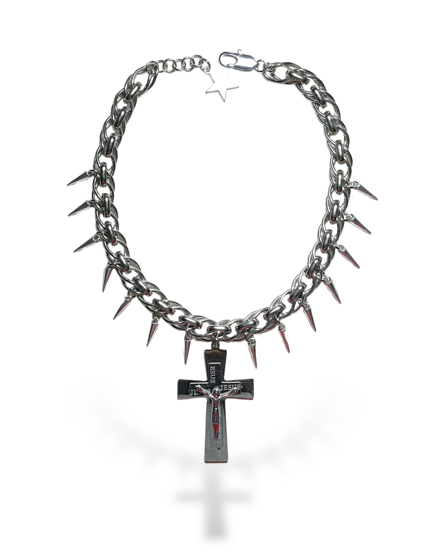 Cross punk choker
