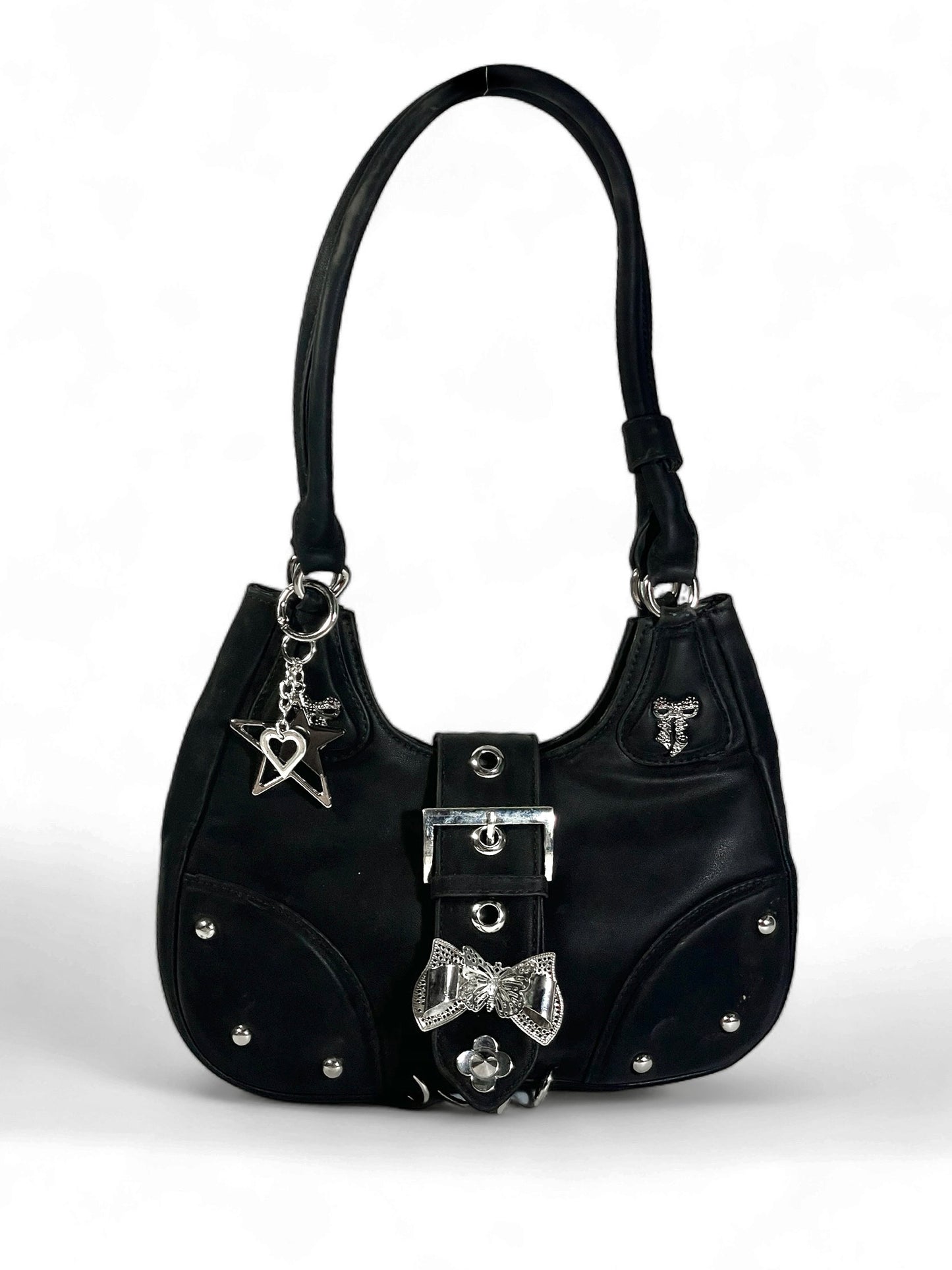 Suede bow Hobo bag