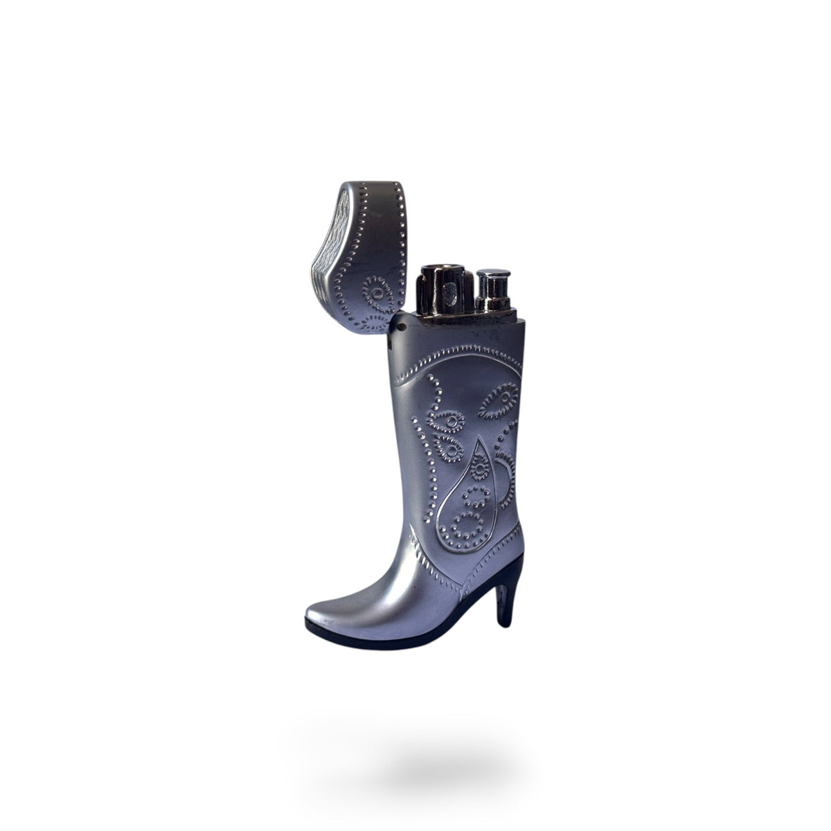 Silver cowboy boots