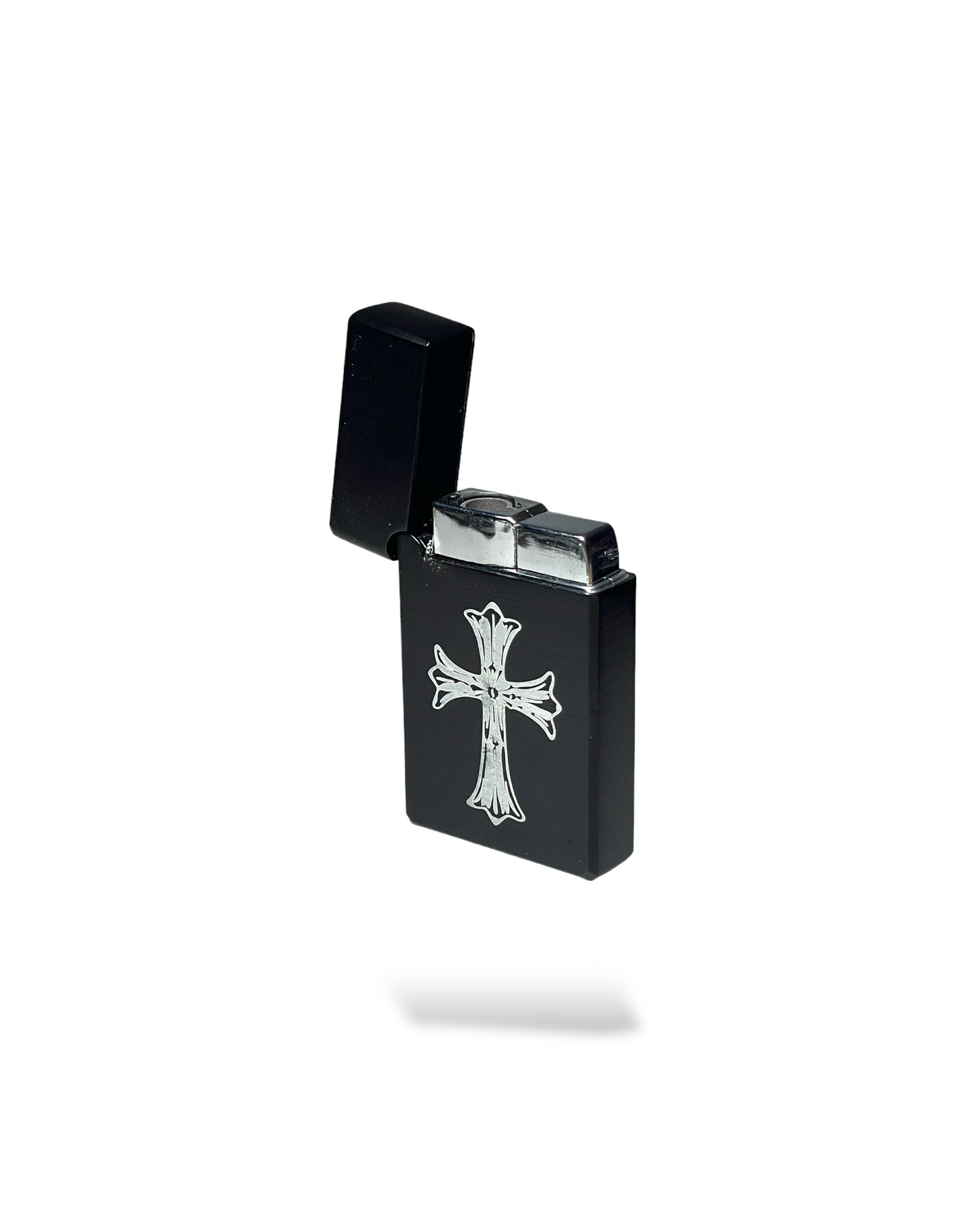 black chrome heart lighter