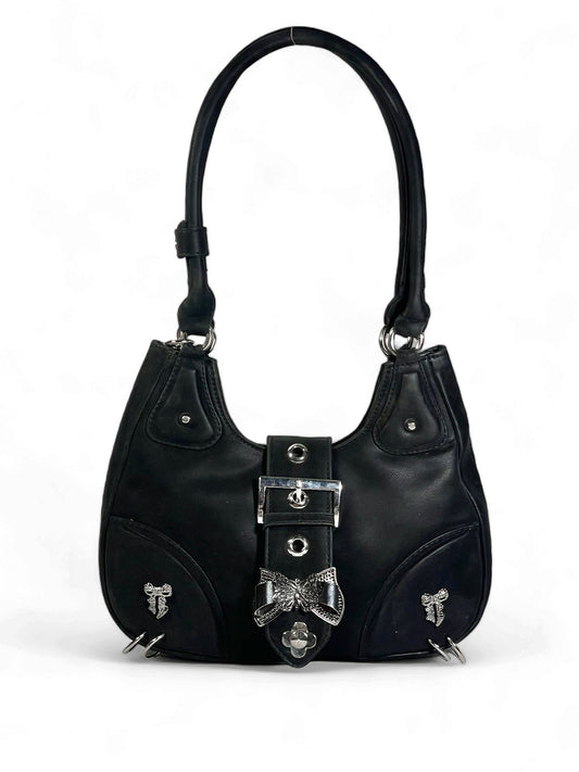 Black Moth  sude Hobo bag