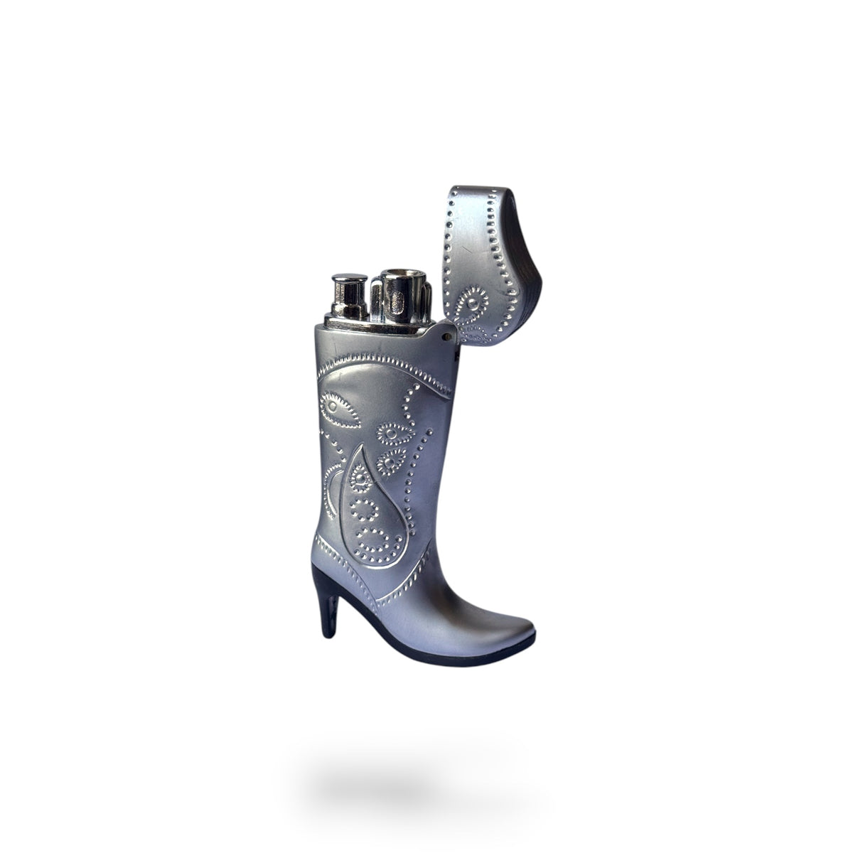 Silver cowboy boots