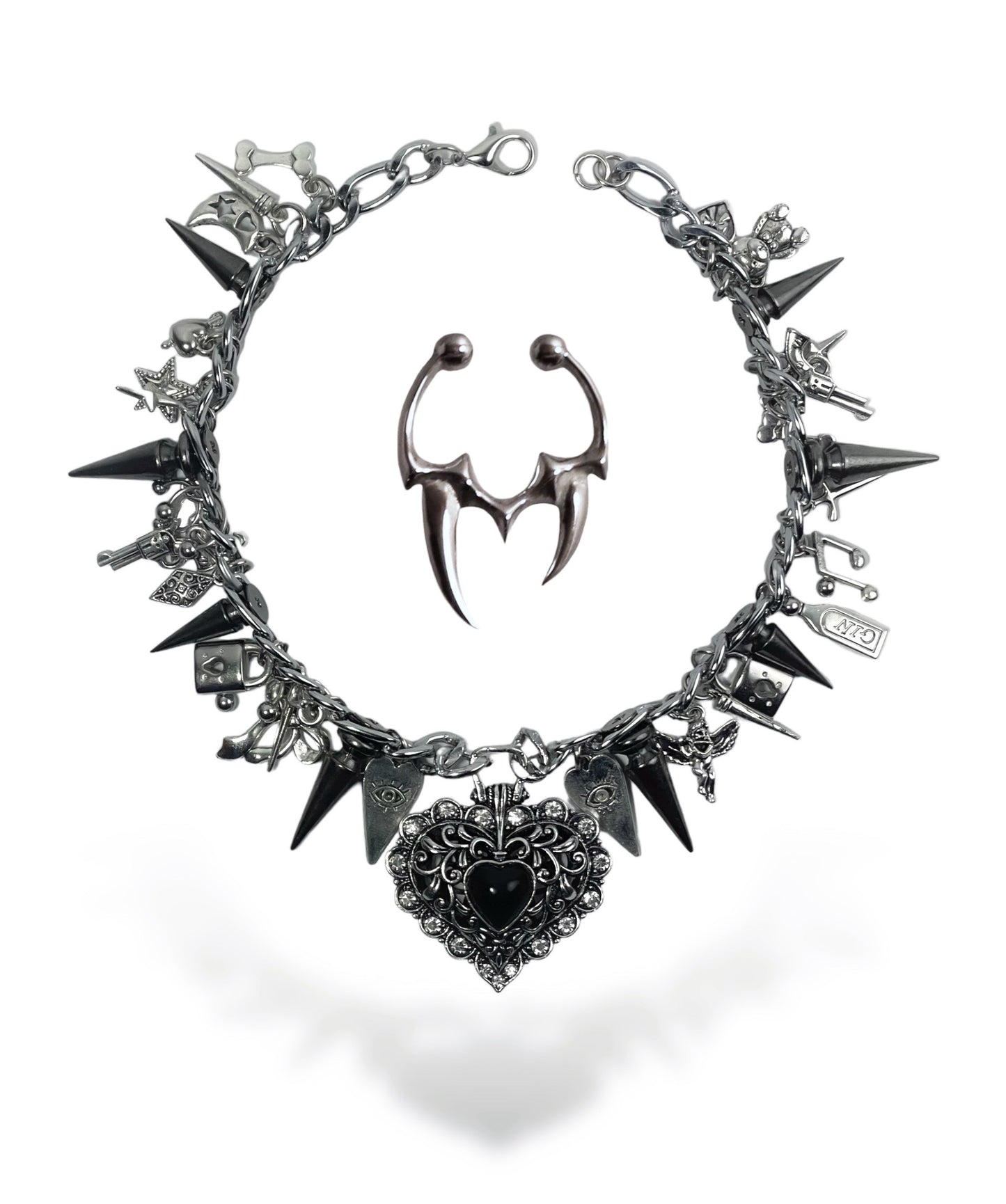 OnyxThorn Heart Choker
