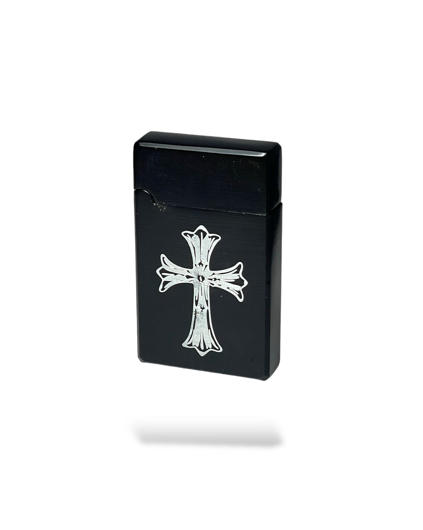black chrome heart lighter