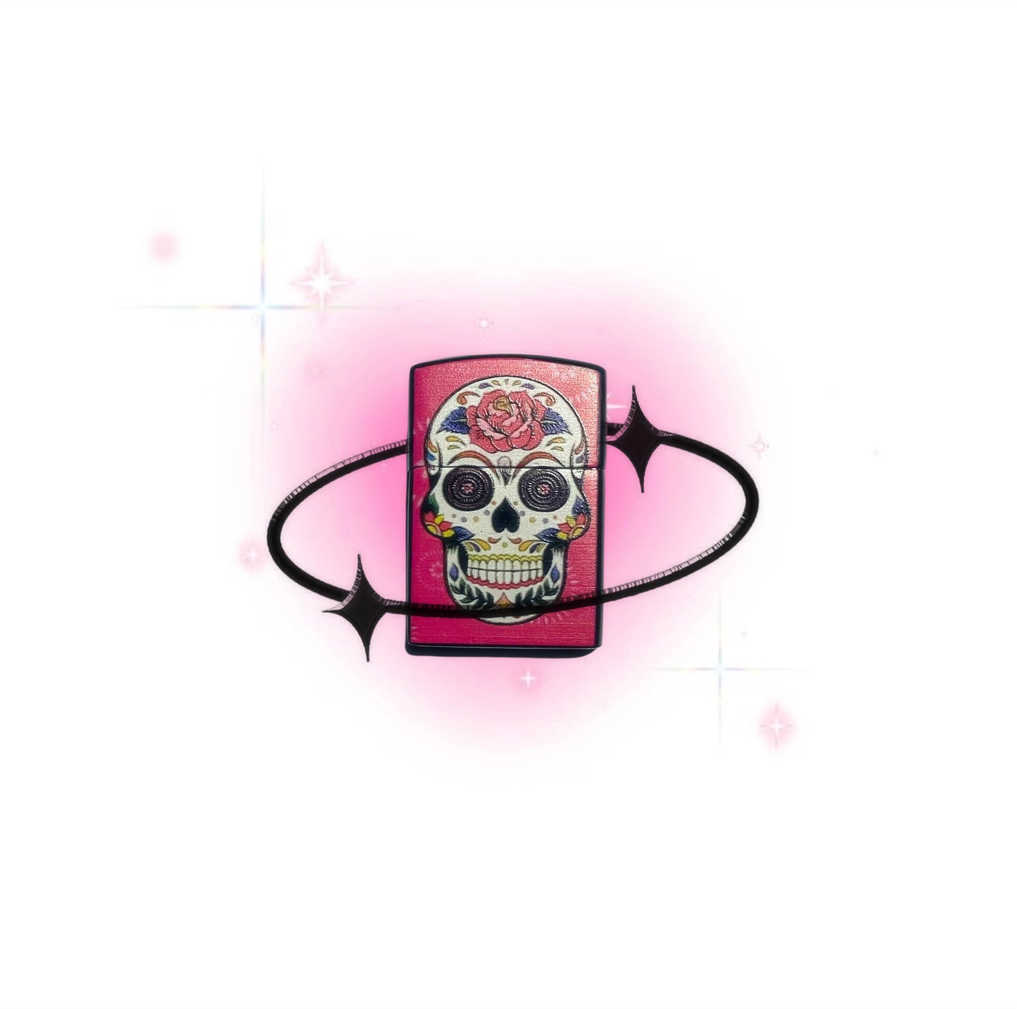 Pink skull lighter